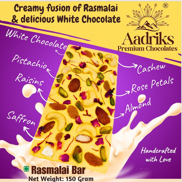 Aadriks Rasmalai Chocolate bar 