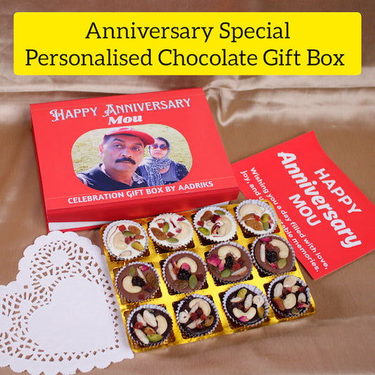 Anniversary Assorted Chocolate Gift Box (Personalised)